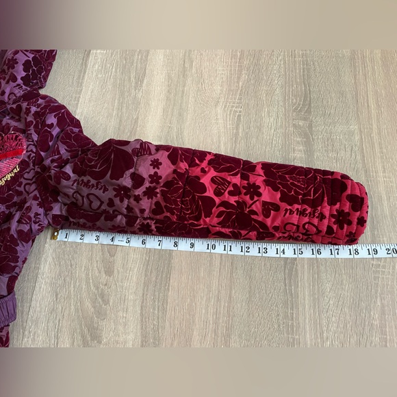 DESIGUAL Youth Designer Purple & Maroon Ombre Jacket Belted Hooded Trench 13/14 - Picture 13 of 15